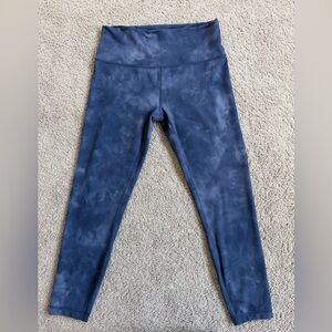 GUC Lululemon Acid Wash Blue full length leggings size 12